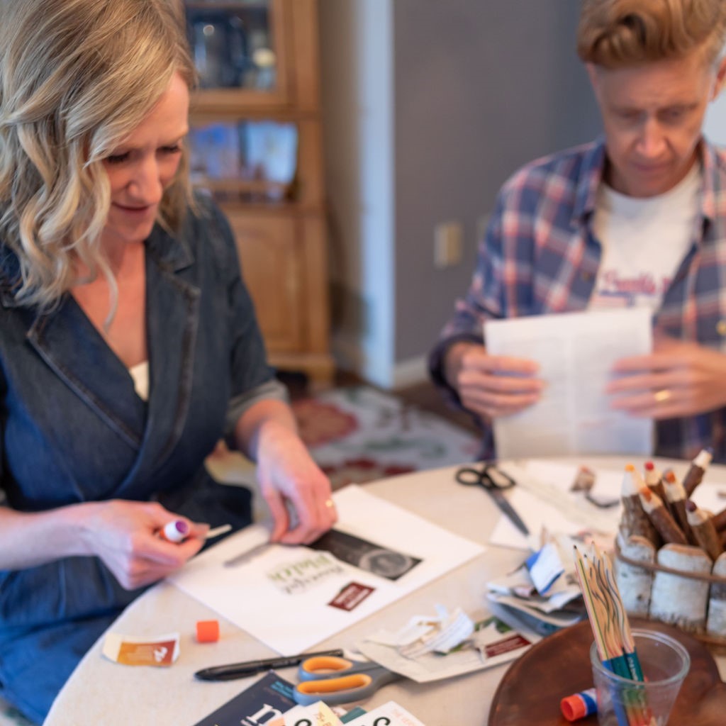Vision-Board-Workshop Participants creating personalized vision boards based on their astrological signs during Angel Living’s free workshop.